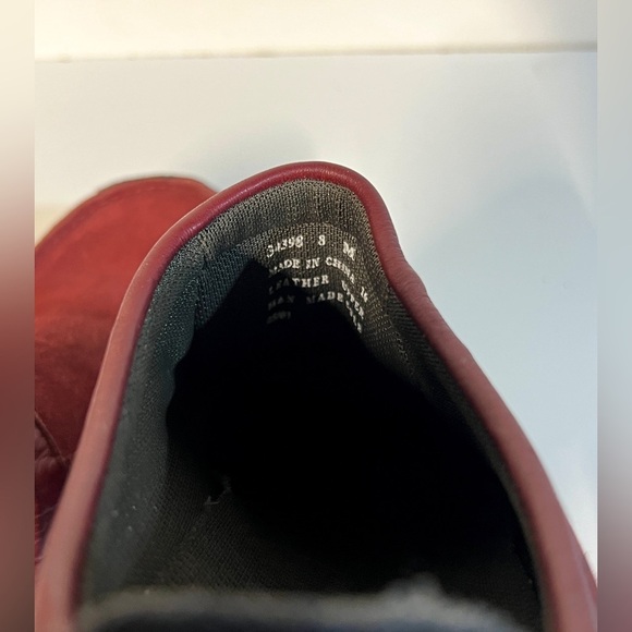 CLARKS Deep red suede mules size 8. - Picture 8 of 9